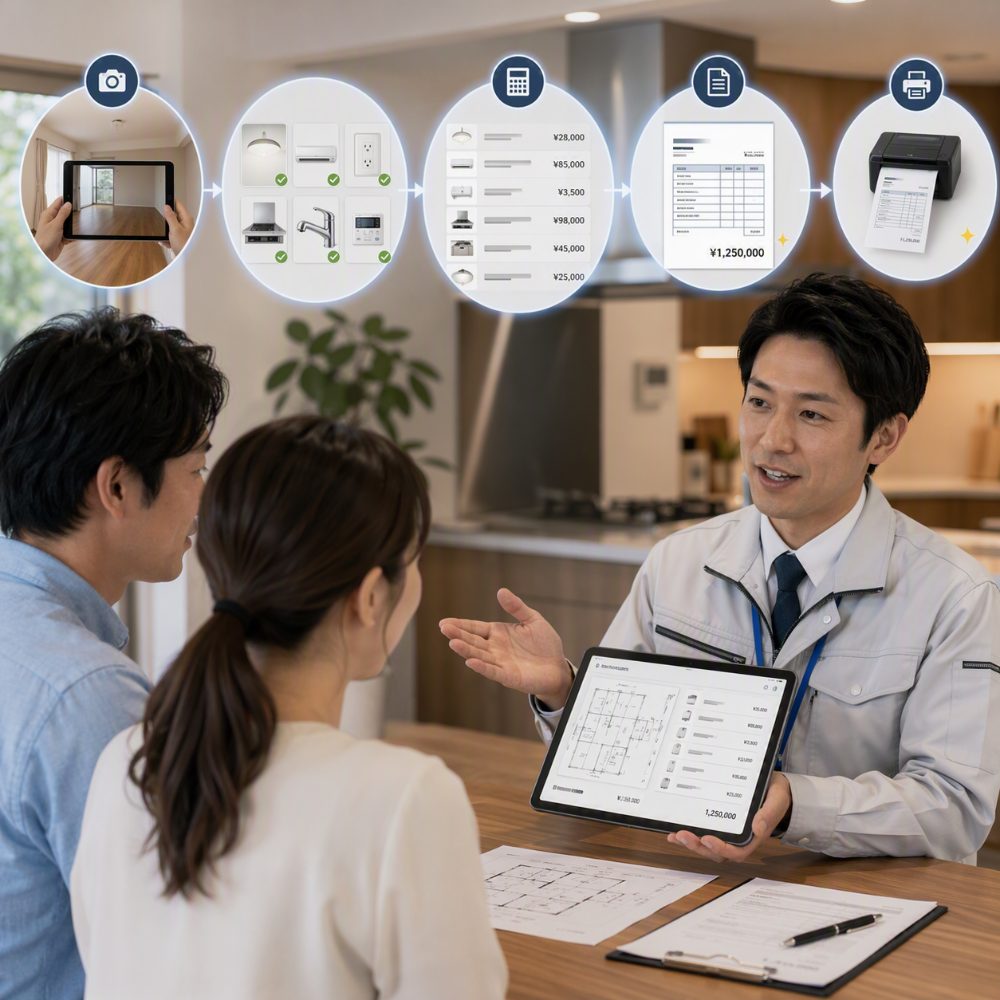 その場で工事見積もりアプリ導入支援